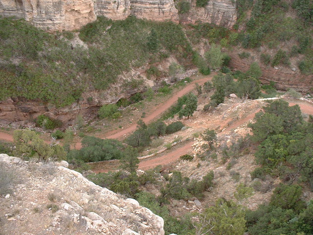 The valley below